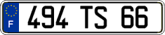 French license plate, FNI