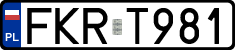 License plates of Poland, Regular car plates
