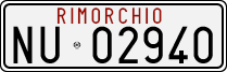 License plate of Italy, Trailers (1927 year series)