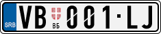License plate of Serbia, Cars