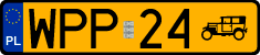 License plates of Poland, Oldtimers