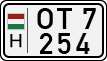 license plates of Hungary, Oldtimers (1990)