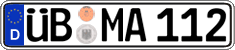 German license plate, Regular plates