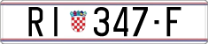License plate of Croatia, Regular plates