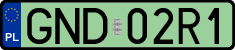 License plates of Poland, Electric vehicles