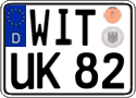 German license plate, Regular plates