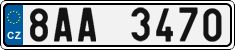 License plate of the Czech Republic, Cars (2001)