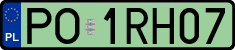 License plates of Poland, Electric vehicles
