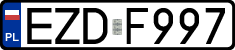 License plates of Poland, Regular car plates