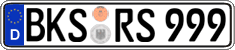 German license plate, Regular plates