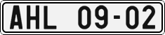 License plate of the Czech Republic, Cars (1960)