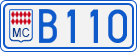 License plate of Monaco, Cars