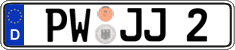 German license plate, Regular plates