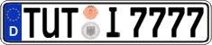 German license plate, Regular plates