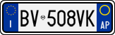 License plate of Italy, Cars (1994 year series)