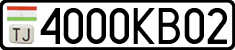 License plate of Tajikistan, Private owners (2009)