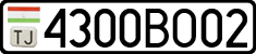 License plate of Tajikistan, Private owners (2009)