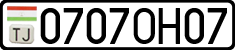 License plate of Tajikistan, Private owners (2009)