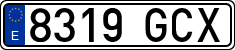 License plates of Spain, Ordinary (2000)