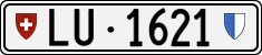 License plate of Switzerland, Cars