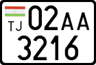 License plate of Tajikistan, Trailers (2009)