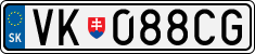 License plate of Slovakia, Cars