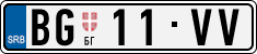 License plate of Serbia, Vanity Plates