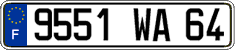 French license plate, FNI