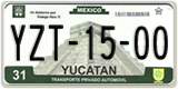 Yucatán, Cars (AAA-00-00)
