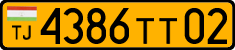 License plate of Tajikistan, Public transport (2009)