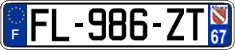 French license plate, SIV (ordinary)