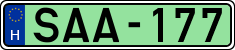 license plates of Hungary, Electric vehicles (1990)