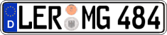 German license plate, Regular plates