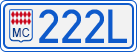 License plate of Monaco, Cars
