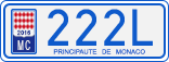 License plate of Monaco, Cars