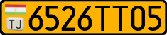 License plate of Tajikistan, Public transport (2009)