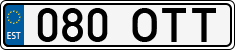 License plate of Estonia, Regular car plates