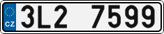 License plate of the Czech Republic, Cars (2001)