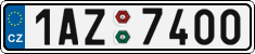 License plate of the Czech Republic, Cars (2001)