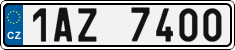 License plate of the Czech Republic, Cars (2001)
