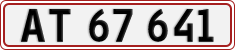 License plate of Denmark, Regular plates