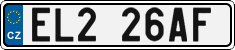 License plate of the Czech Republic, Electric vehicles