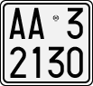 License plate of Italy, Motorcycles (1994 year series)