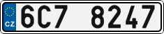 License plate of the Czech Republic, Cars (2001)