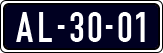 License plate of the Netherlands, Imported oldtimers (cars)