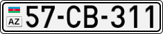 License plate of Azerbaijan, Cars
