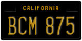 California, Passenger Car (ABC 123)