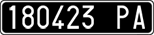 License plate of Italy, Cars (1927 year series)