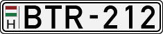 license plates of Hungary, Cars (1990)