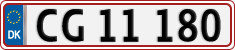 License plate of Denmark, Regular plates